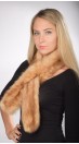 Double sided fur - Sable fur scarf, champagne colour